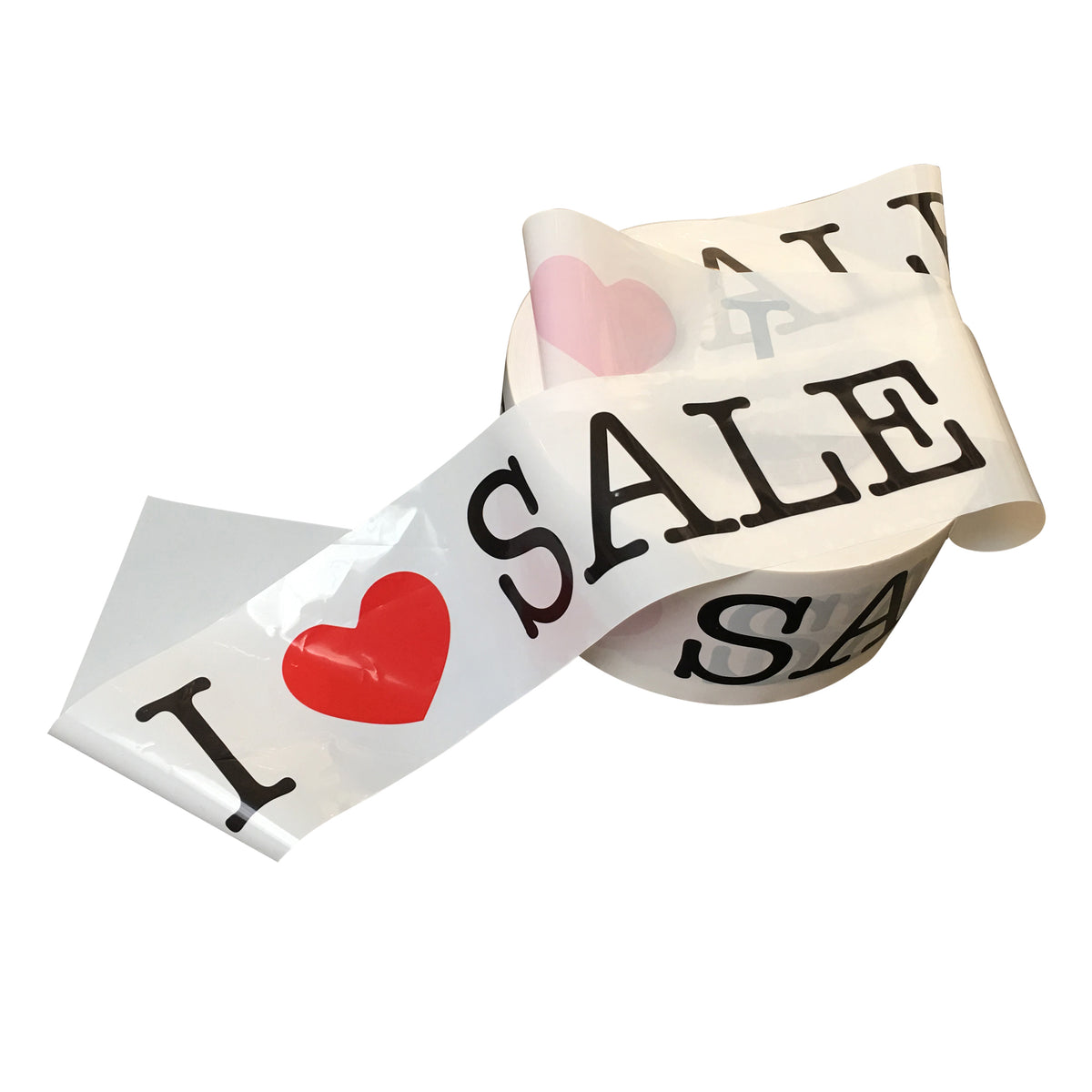 Avspärrningsband - I LOVE SALE - 250 mtr.
