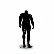 Family barnmannekäng. Svart högblank. 4–6 år. H 90 cm. Rund glasfot