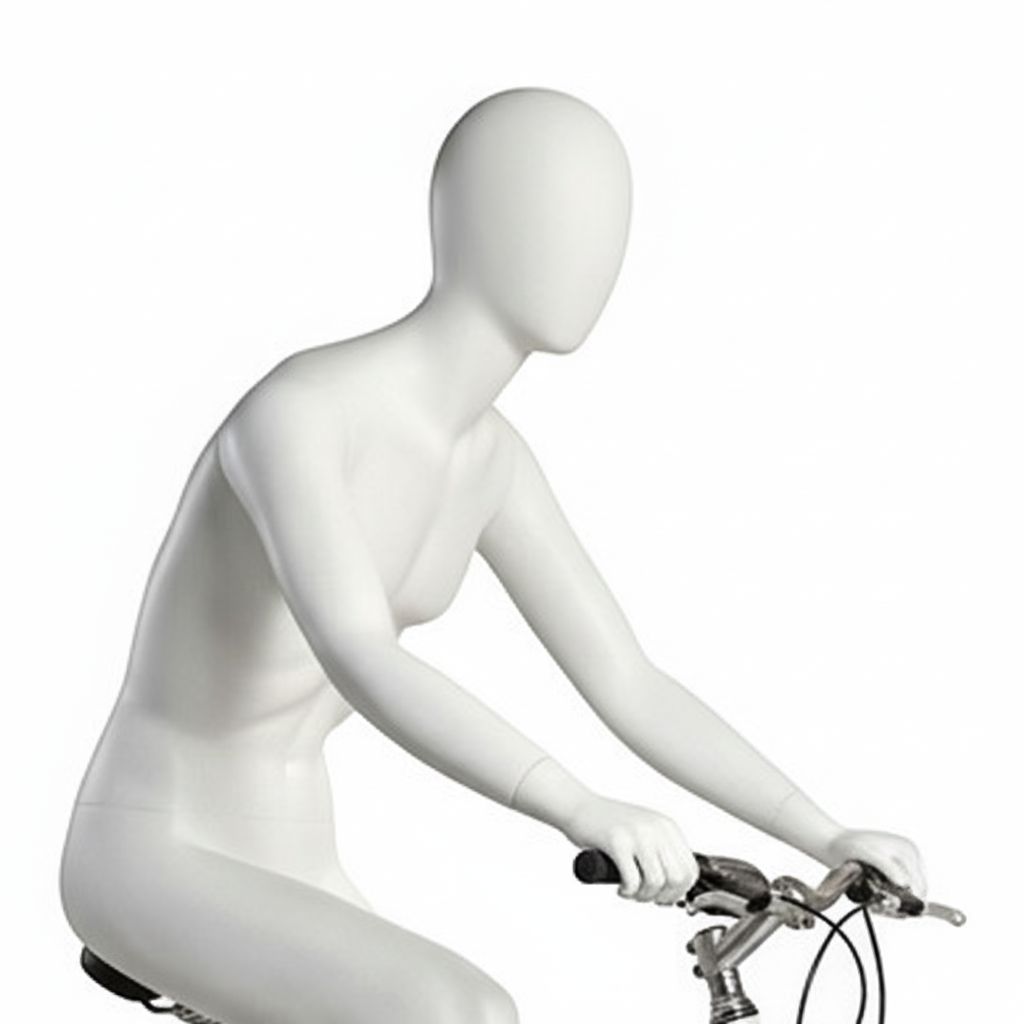 Sport herrdocka, cykelryttare - vit