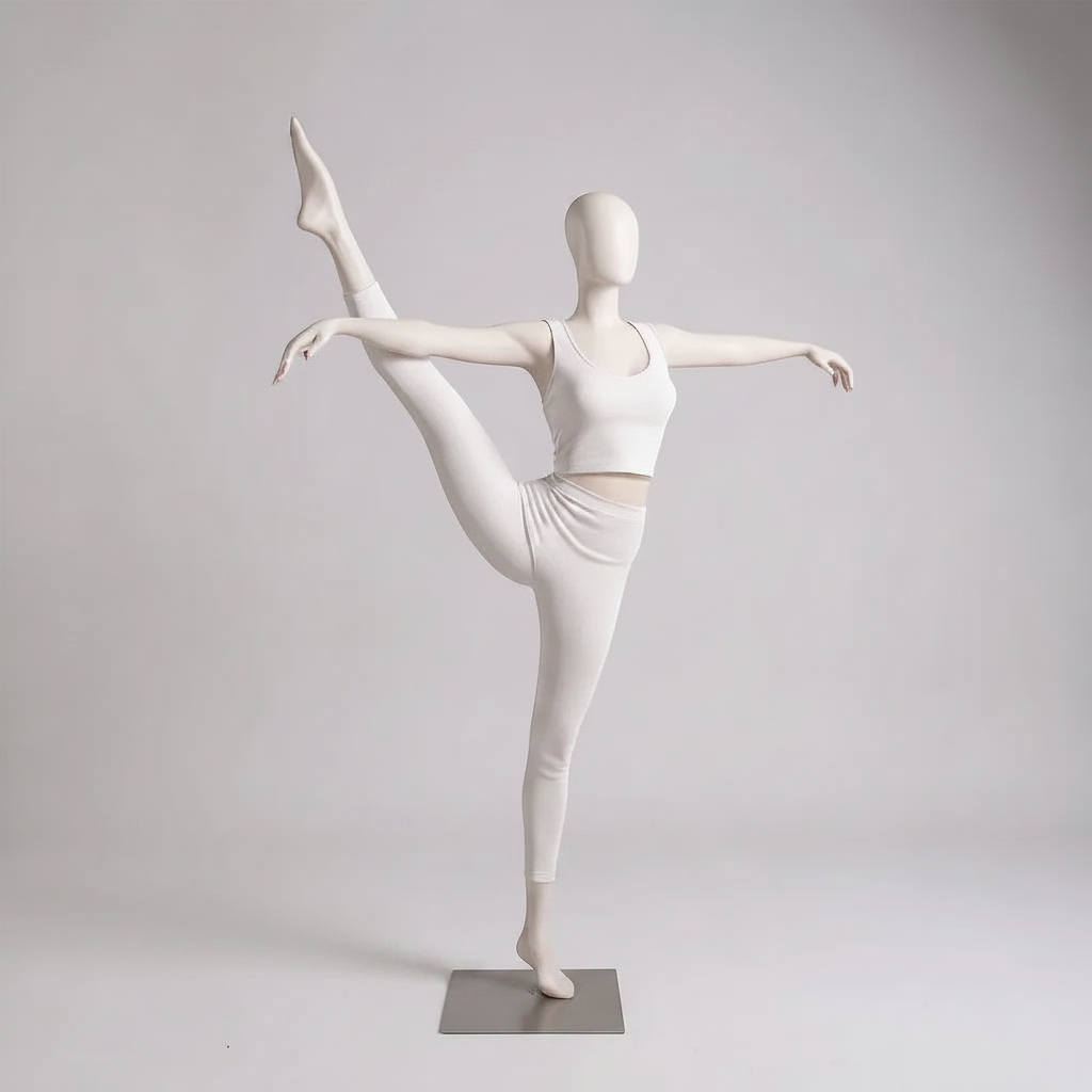 Yoga damdocka, fitness/yoga - vit. Ett ben