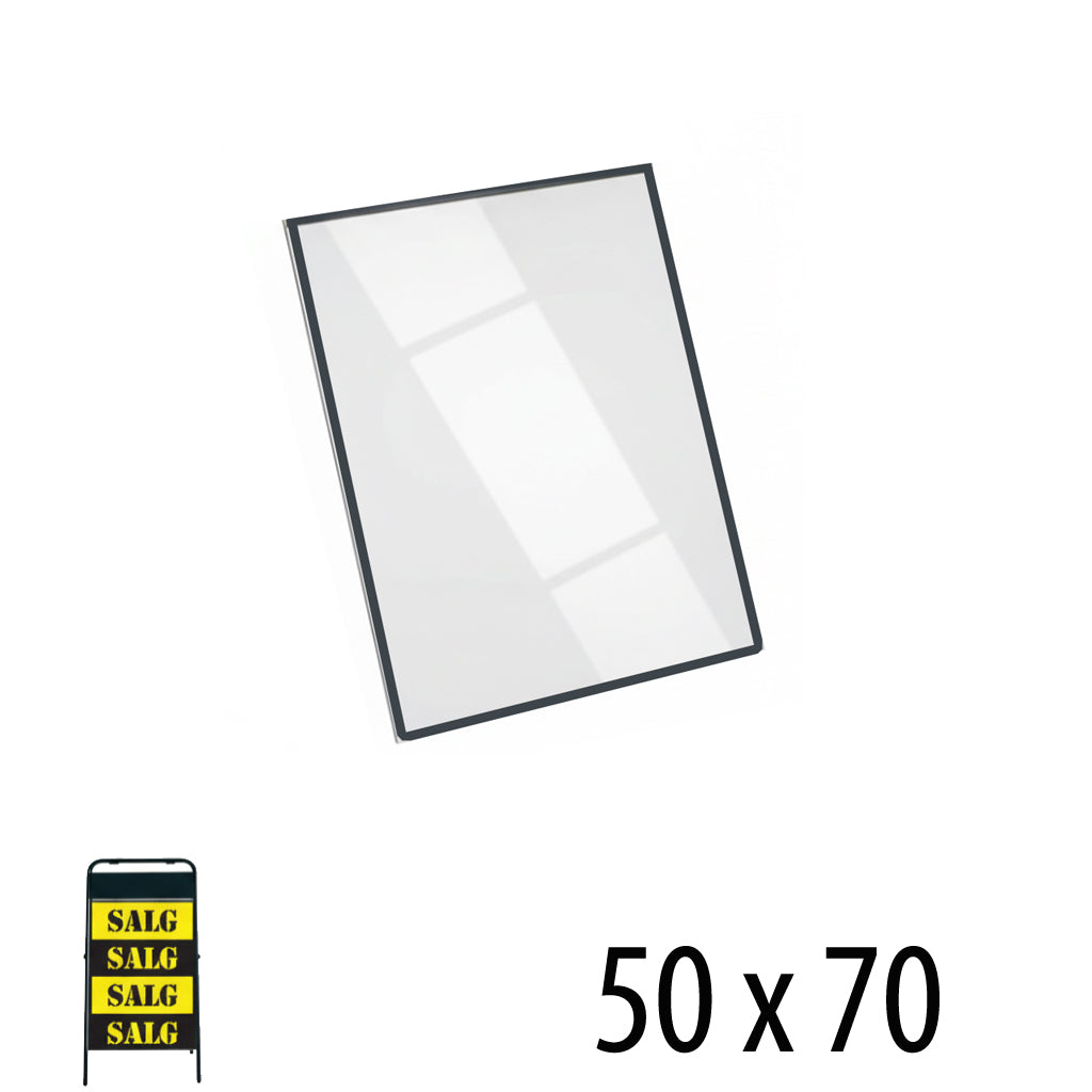 PET-skiva med magnetlist (50 x 70 cm.)