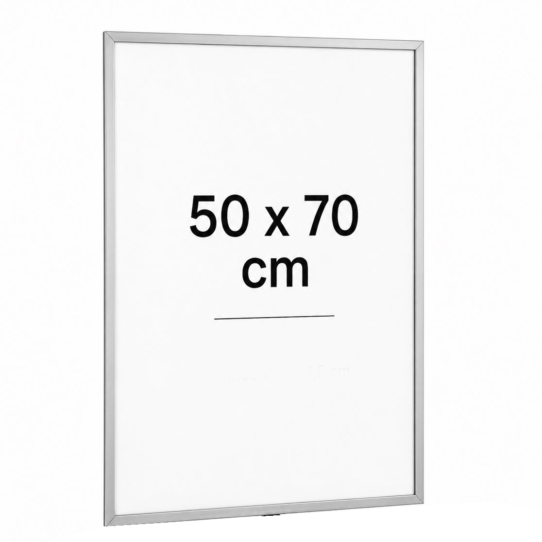Snapram 50 x 70 cm med geringshörn – alu, smal ram 1,5 cm.