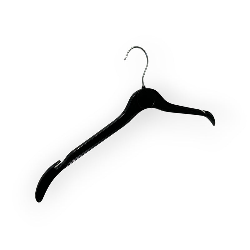 Plastgalge, vuxen, formpressad, med hake och utan stång, svart, 41 cm. Lättvikt discount.