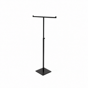 T-display - Höjdjusterbar. Svart. H43-81 cm. Fyrkantig fot - smyckesdisplay