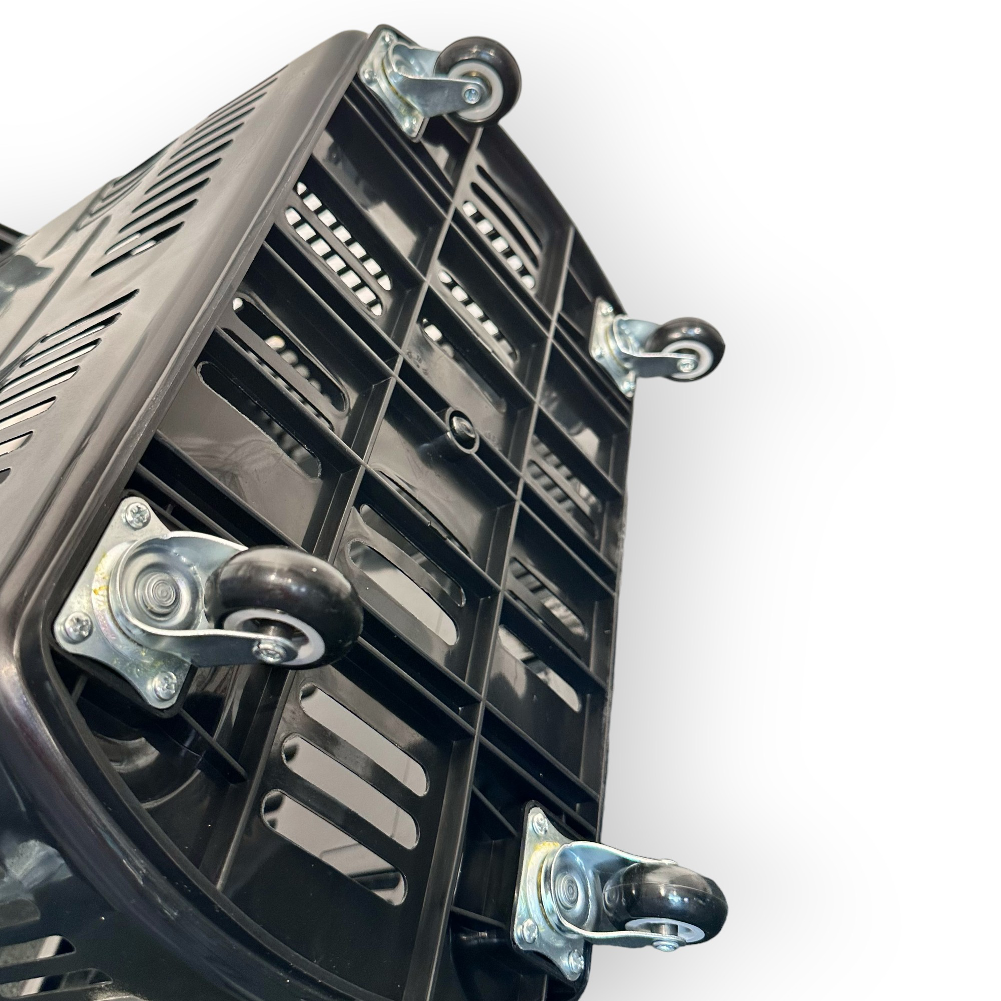 Indkøbskurv 55 liter med træk håndtag og hjul.