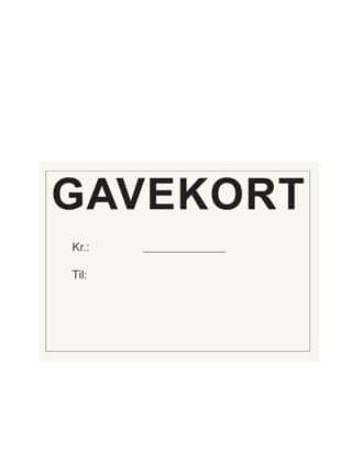 Hvide gavekort til smykker og gaveindpakning