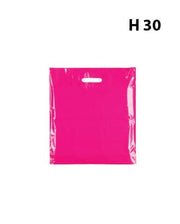 Lille pink plastpose med forstærket håndtag