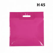 Plastpåse, stor, rosa, förp. med 100 st., 50 mikron, B 56 x D/BF 10 x H 45 cm, förstärkta handtag