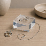 Displayblock, klar akryl, 7,5 x 7,5 x H4 cm, för smycken