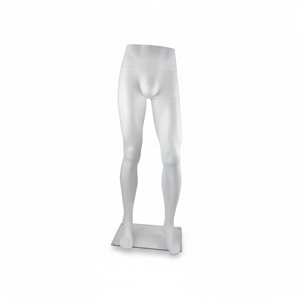 Mannekäng, underdel, herr, inkl. glasfot, 118 cm