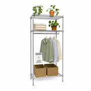 Garderobhylla Reol - TUBO (B 91 x D 46 x H 220 cm.) - Krom