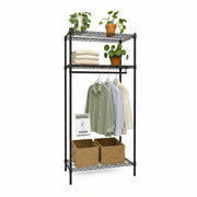 Garderobhylla Reol - TUBO (B 91 x D 46 x H 220 cm.) - Svart