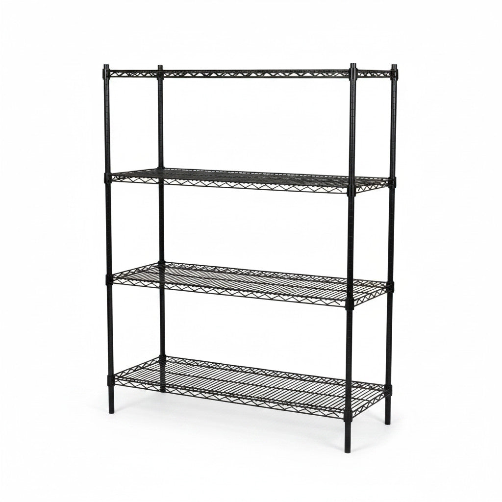 Hylla - Svart (B 122 x D 46 x H 160 cm.) - TUBO