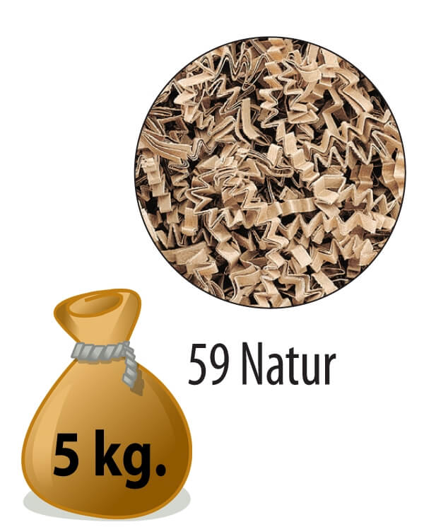 Natur Sizzlepack fyld til gavekurve, 5 kg