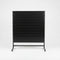 Panelgondol, enkeltsidig, standardpanel, svart. B127 x D40,5 x H147 cm