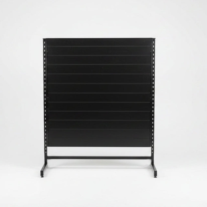 Panelgondol, enkeltsidig, standardpanel, svart. svart, B127 x D40,5 x H147 cm
