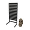 Panelgondol, enkelsidig, standardpanel svart. Svart, B67 x D40,5 x H147 cm