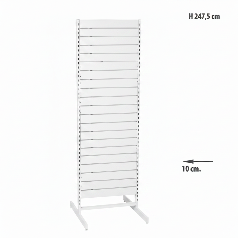Panelgondol, dubbelsidig, standardpanel, vit. vit, B67 x D76 x H247 cm