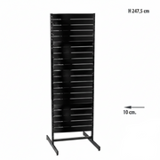 Panelgondol, dubbelsidig, standardpanel, svart. B67 x D76 x H247 cm