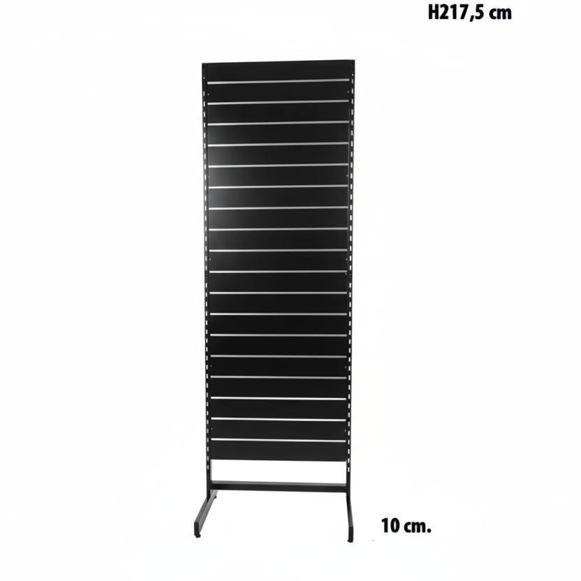 Panelgondol, enkelsidig, standardpanel, svart. svart, B67 x D40,5 x H217 cm