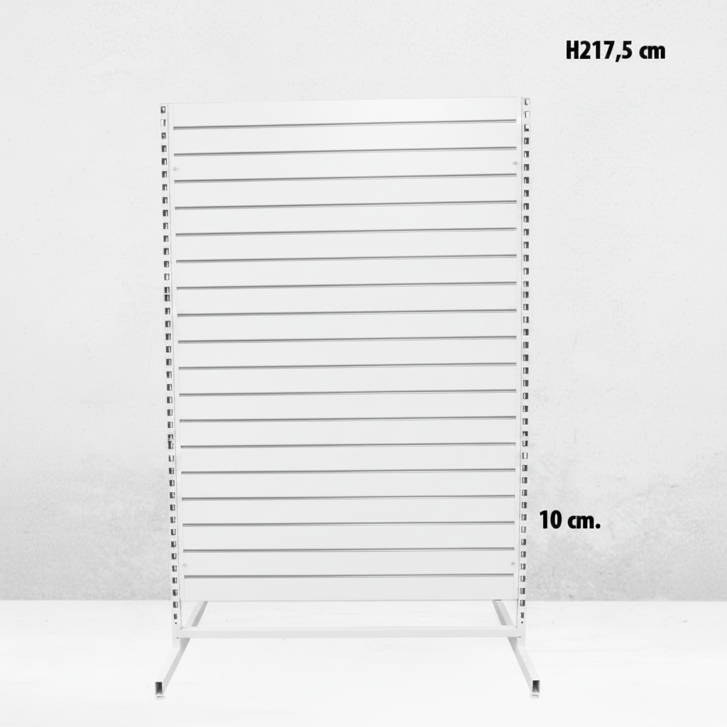 Panelgondol, dubbelsidig, standardpanel, vit. vit, B127 x D76 x H217 cm