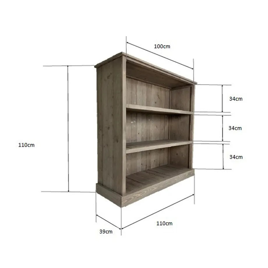 Graywood, hylla med 2 hyllplan. H119 cm