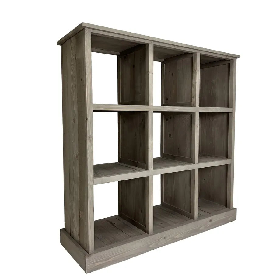 Graywood, öppen hylla, med 9 fack. H110 cm