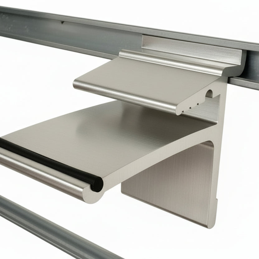 Glashyldebeslag för rillpanel. 1 set.