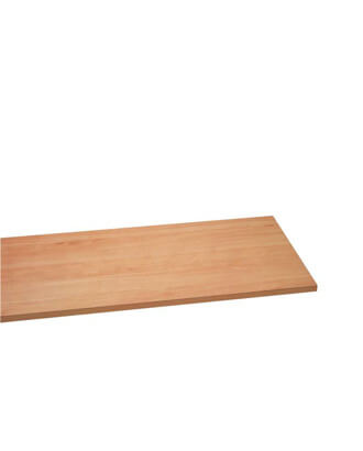 Melaminhylde, lige, bøg, 19 mm, 61 x 37 cm