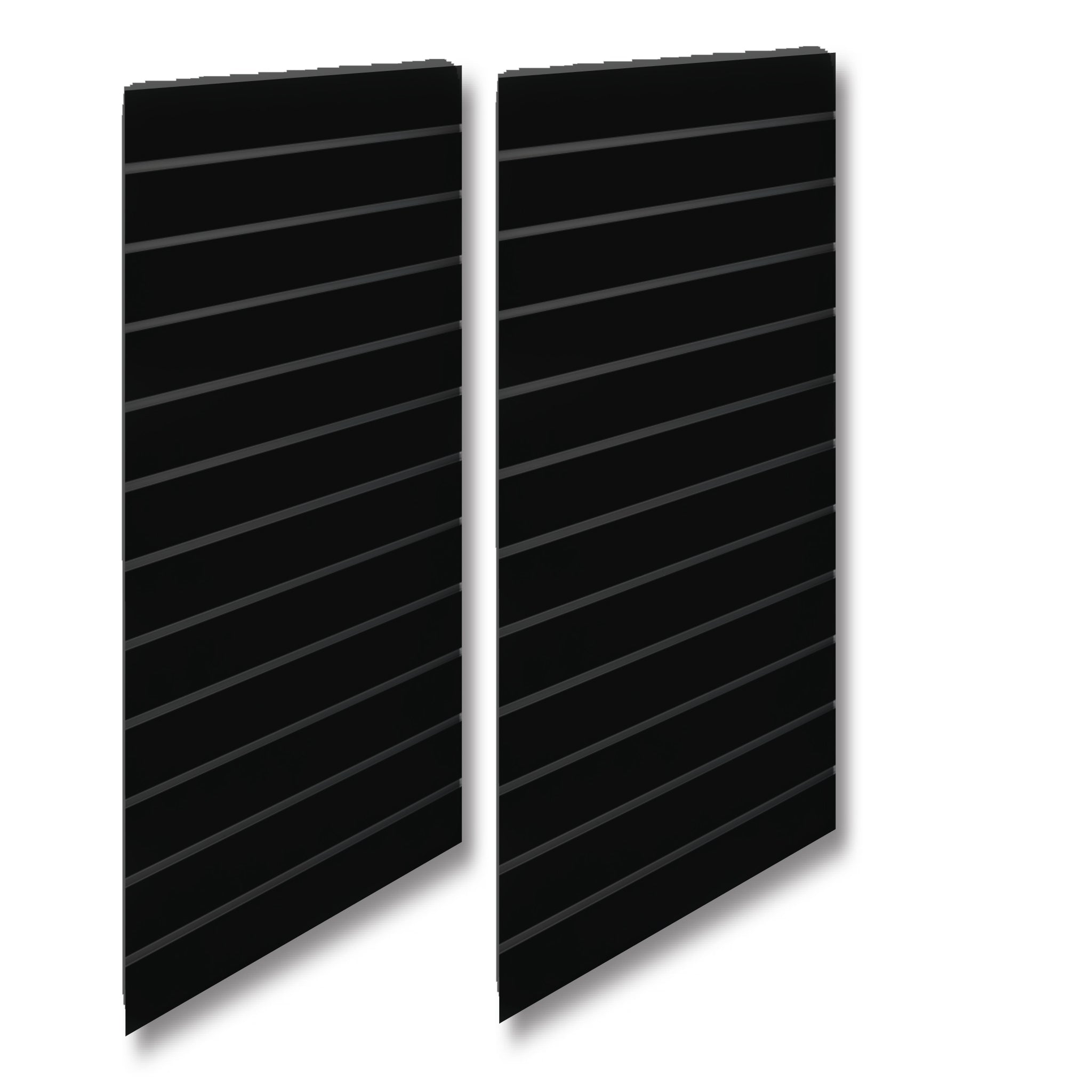 Rillepanel - Standard (59,5 x 240 cm) - Svart med alulister i svart