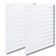 Rillepanel - Standard (120 x 240 cm) - Vit med aluminiumlister i vitt