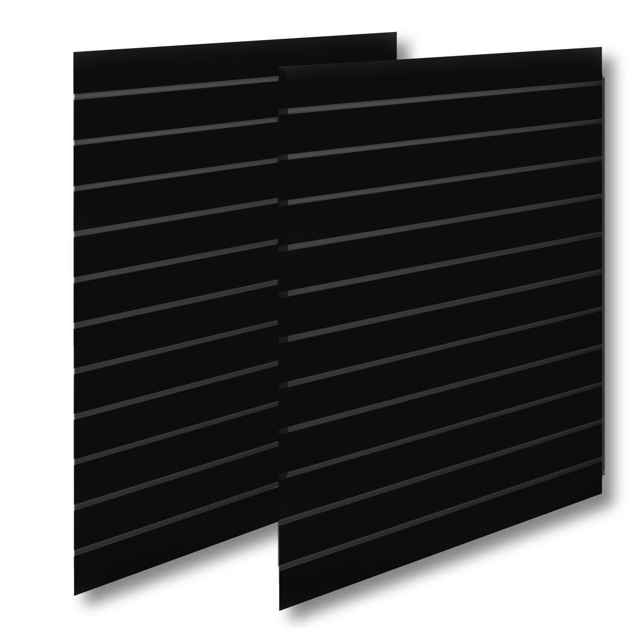 Rillepanel - Standard ( 120 x 240 cm.) - Sort med Plastlister i sort