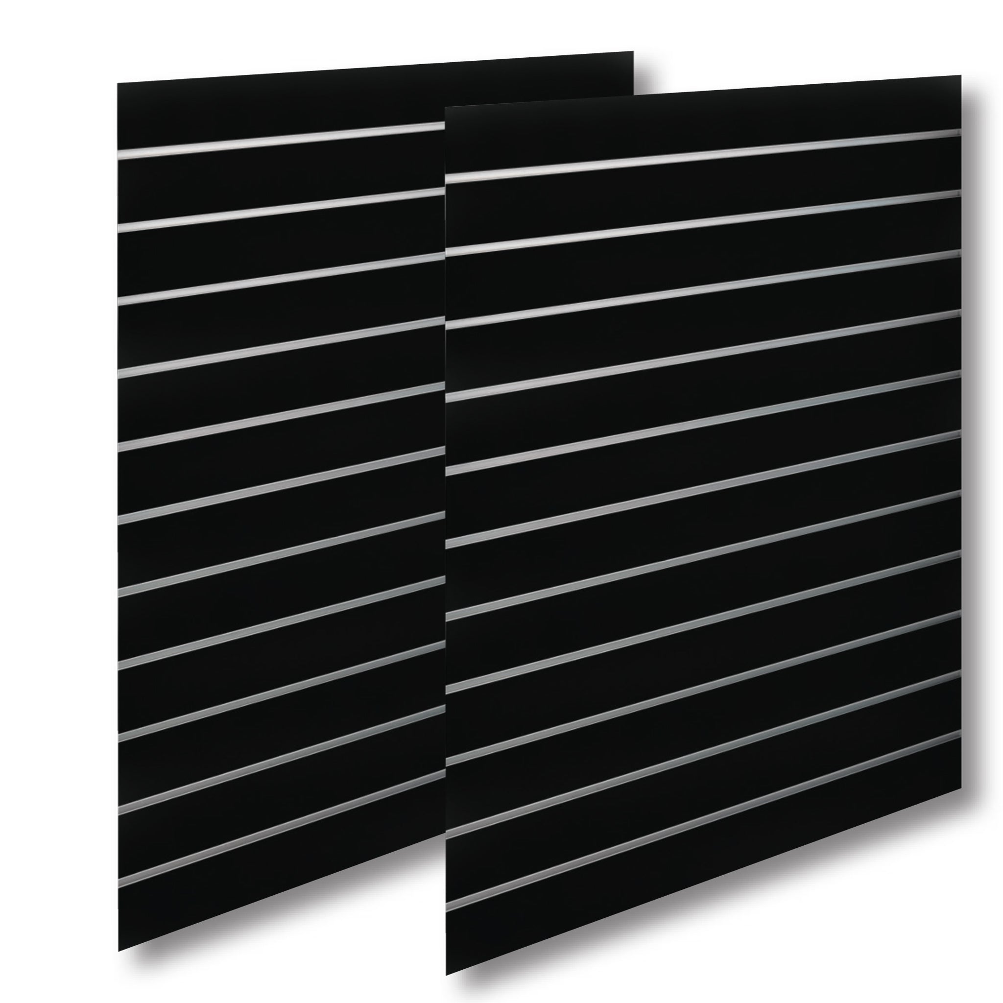 Rillepanel - Standard (120 x 240 cm) - Svart med aluminiumlister