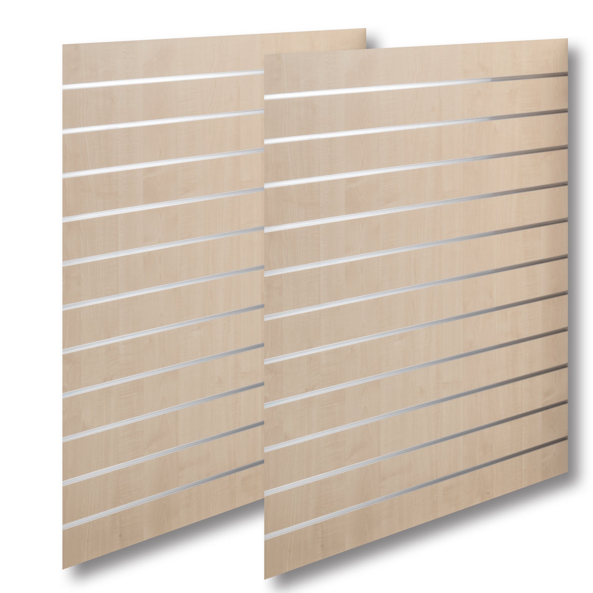 Ribbadpanel - standard (120 x 240 cm) - lönn med alulister - 2:a sortering