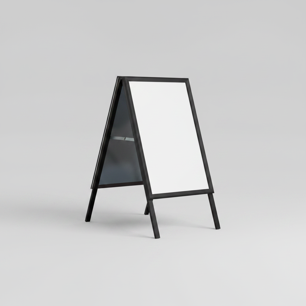 A-skylt med snapramar 50 x 70 cm – svart