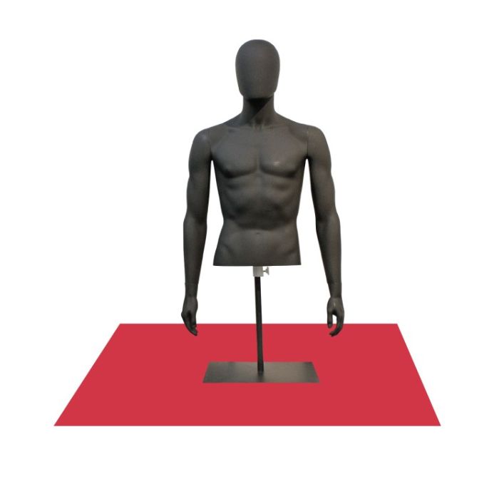 Herretorso til borddisplay med sort fodplade