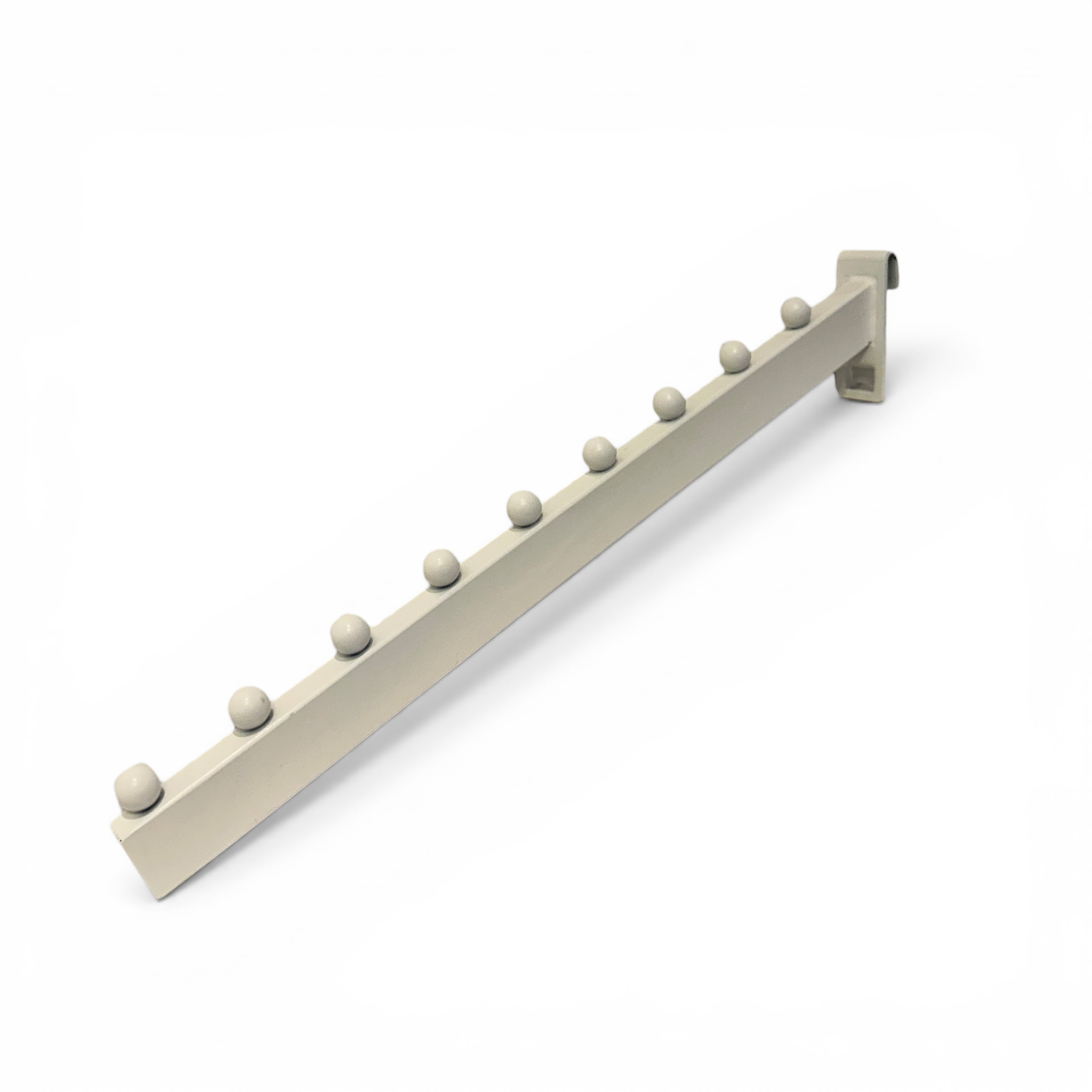Snett fronthängare för gitter. Vit - 35 cm.