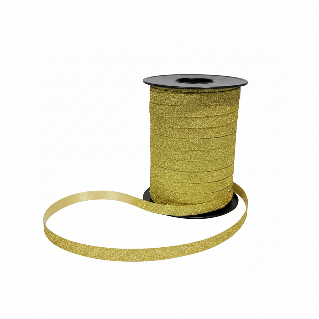 Presentband - Guldglitter. 10 x 225 mtr.