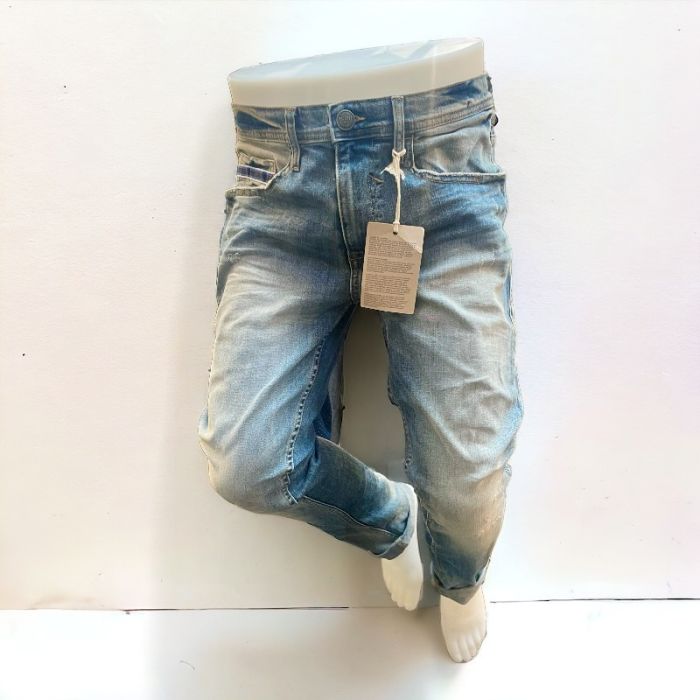 Mannekindel underdel, herr, med vajer för vägg, vit. H110