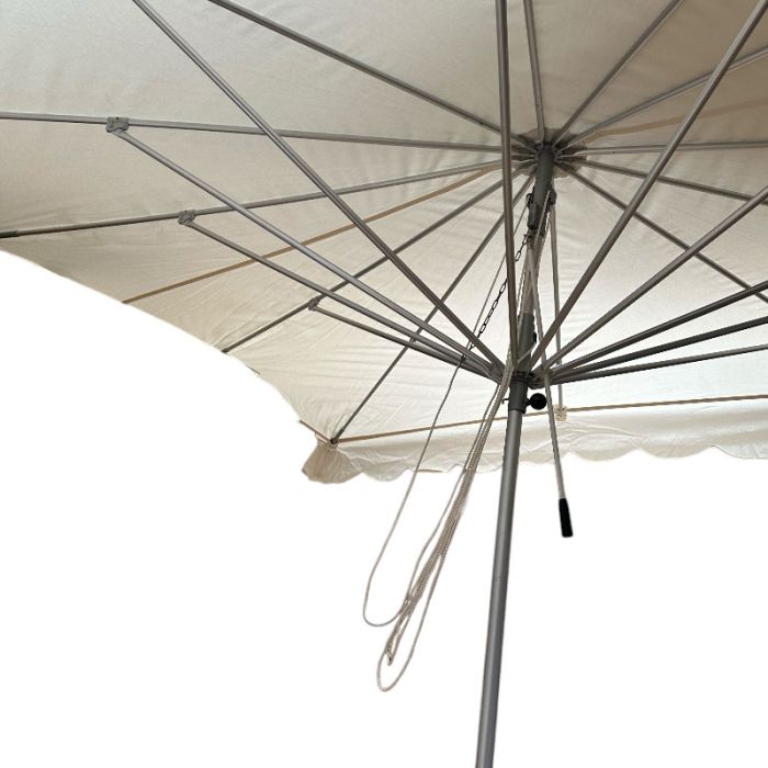 Markedsparasol, rå hvid. 4 x 3 mtr. H 270 cm.