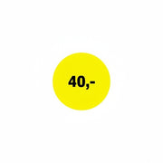 Rabattetikett 40 kr. Rulle med 500 st. Ø 30 mm.