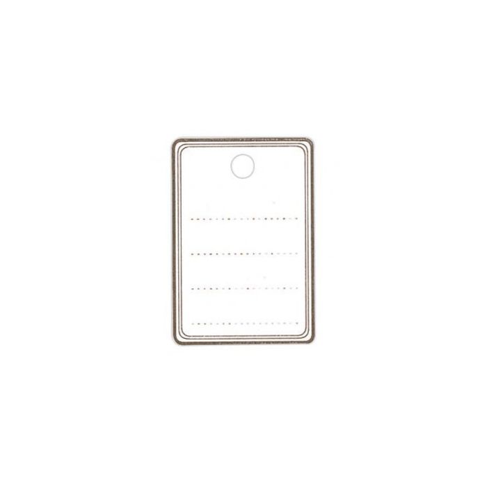 Textiletikett 2,7 x 3,8 cm. 1 000 st.