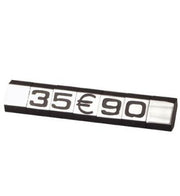 Prismärkesset, 360 st. m/ stånd. Silver L7 x H9.5 mm.