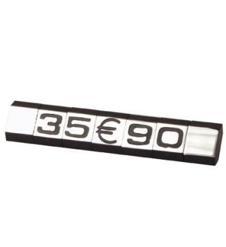 Prismärkesset, 360 st. m/ stånd. Silver L7 x H9.5 mm.