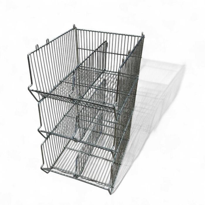 Trådkorgsset 2. Stapelbar korg