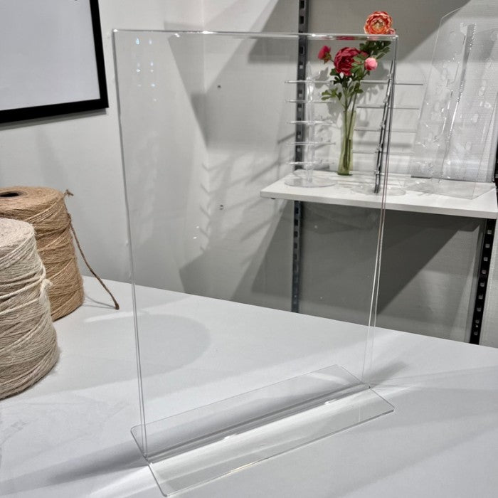 Skylthållare för bord, A4 - rak, akryl A4