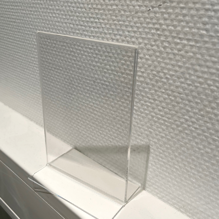 Skyltställ för bord, A6 - rak (öppen i botten)