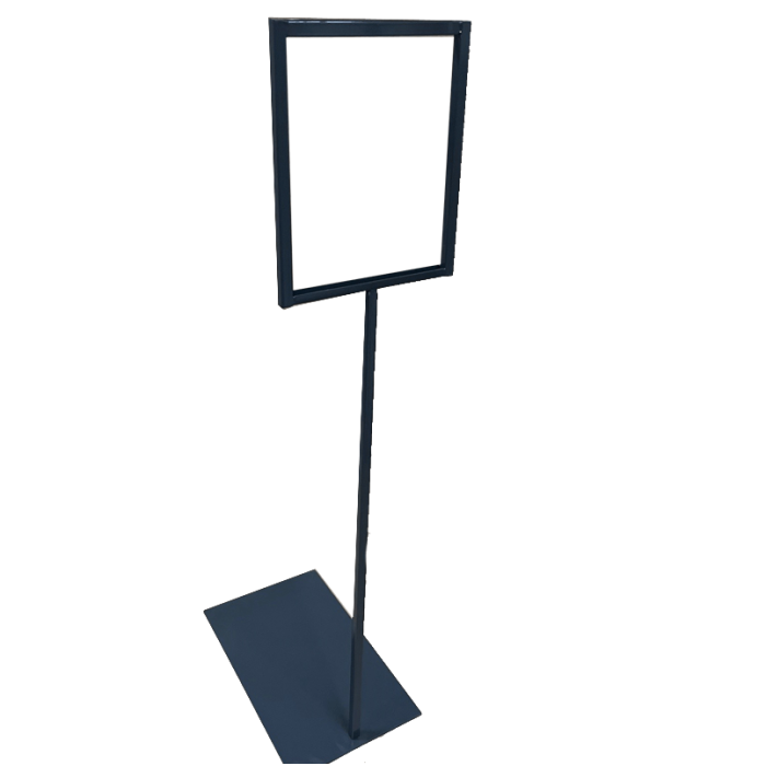 Skyltställning med fot, A5. ANTRACITGRÅ