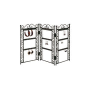 Öronstick-display. Vikvägg. Svart metall. 26 x H45 cm. Upp till 36 par