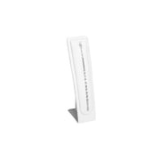 Halsbandsdisplay - kedjedisplay. B5 x D 8 x H 23 cm. Vit PU, 1 kedja